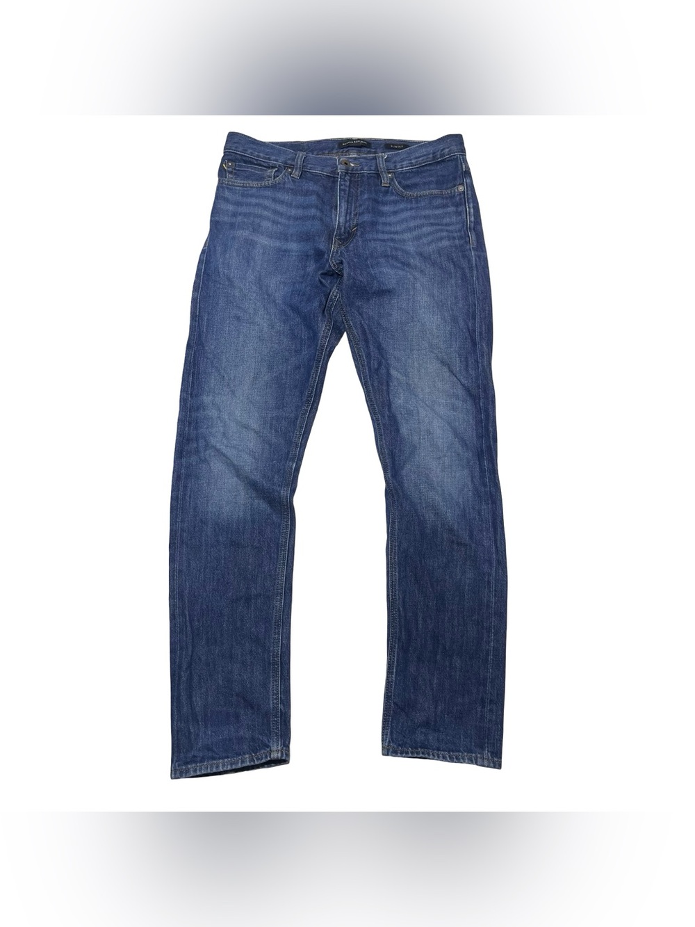 Banana Republic Selvedge Jeans Mens 31x32 Organic Cotton Blue Slim Denim Pants - Picture 2 of 11